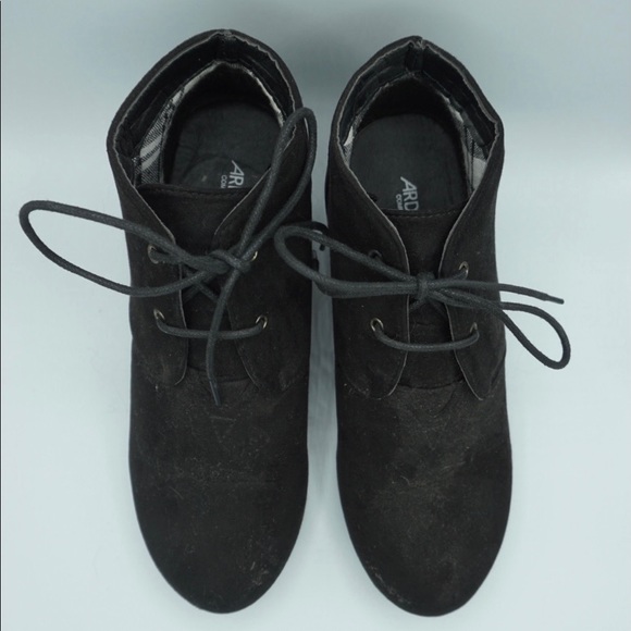 Black Lace Up Wedges - Picture 2 of 2